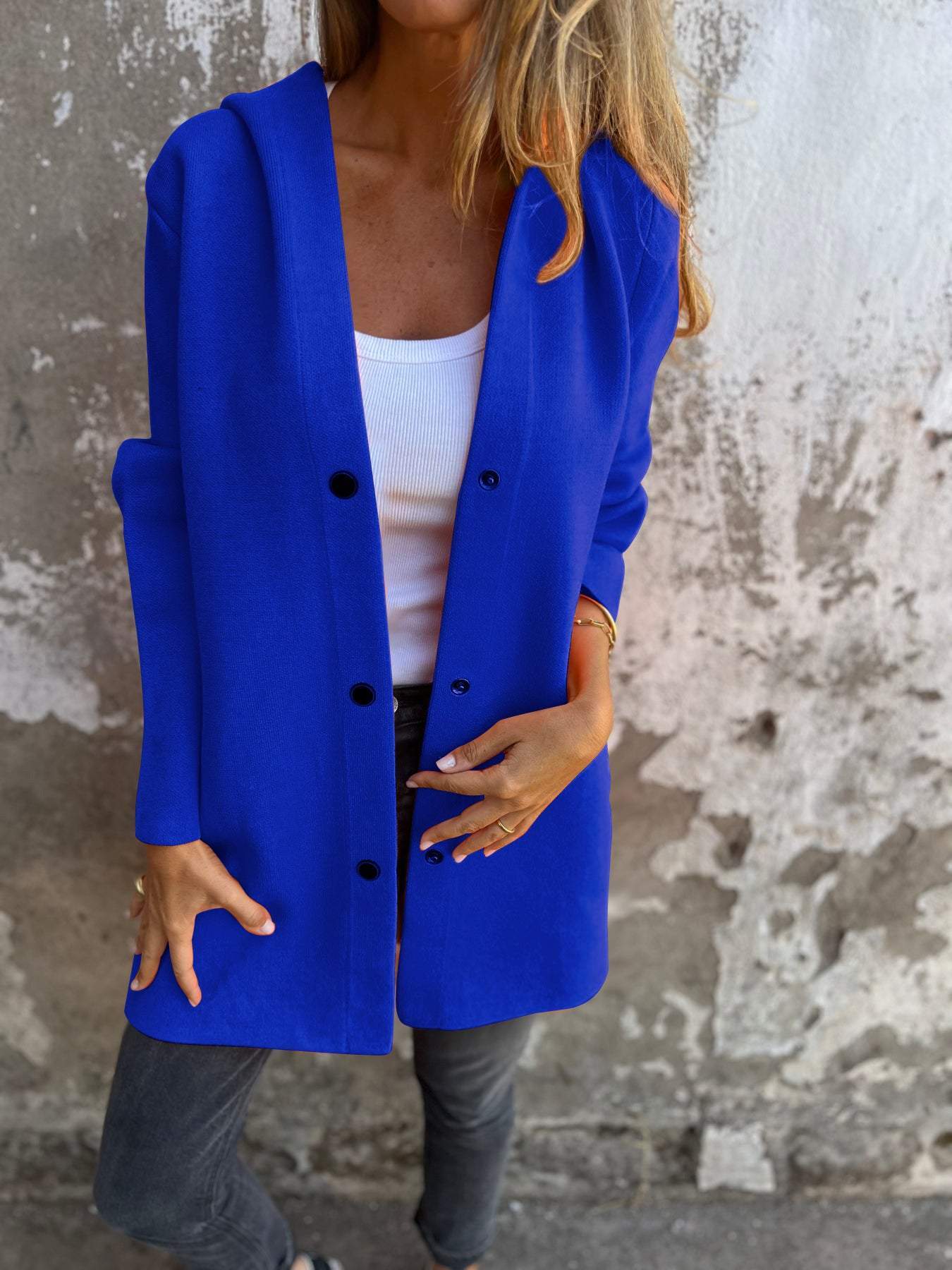 Adriana | Cardigan with Buttons and Hood