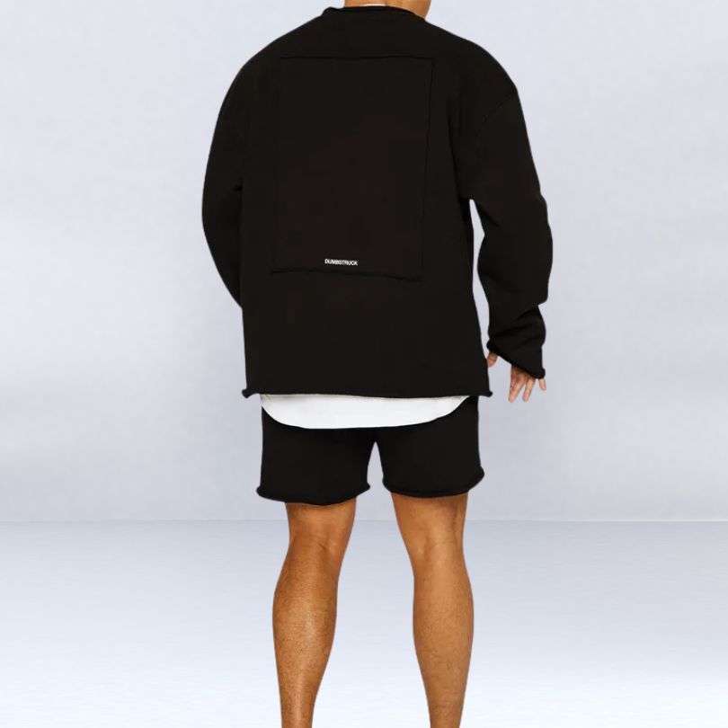 John | Stylish Relaxed Fit Sweatshirt Shorts Set For Men