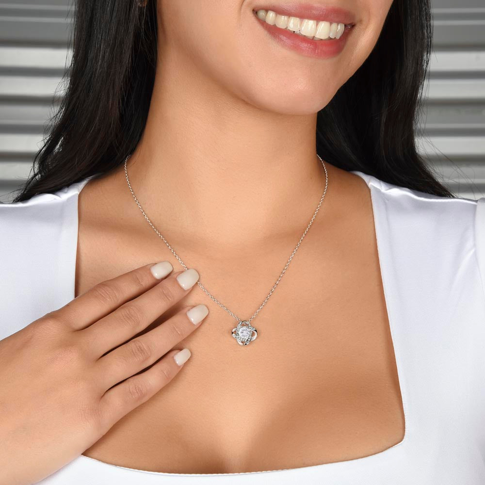 To My Daughter-In-Law - I Will Forever Love You - Love Knot Necklace