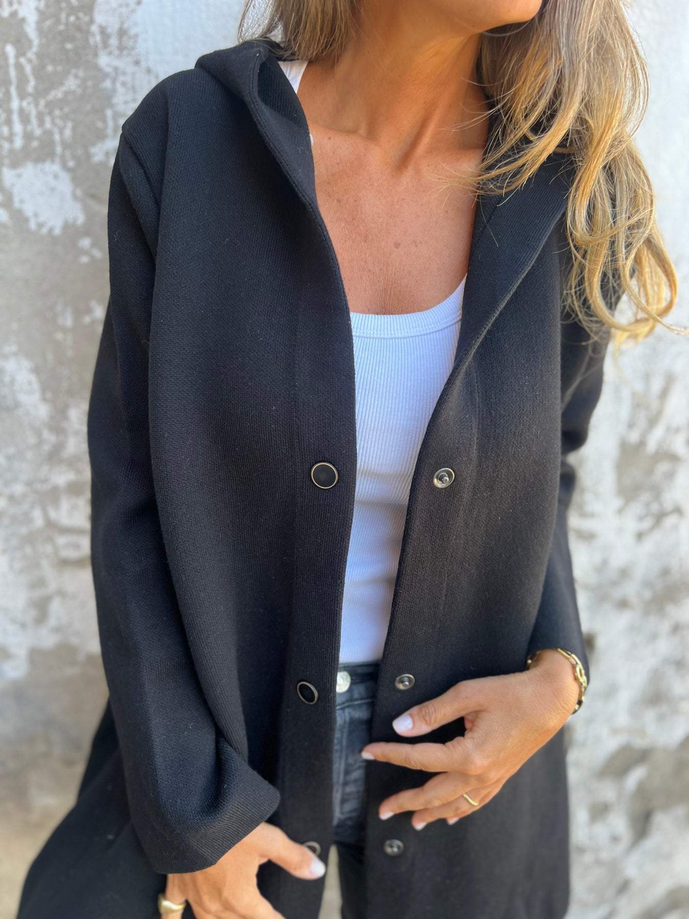 Adriana | Cardigan with Buttons and Hood