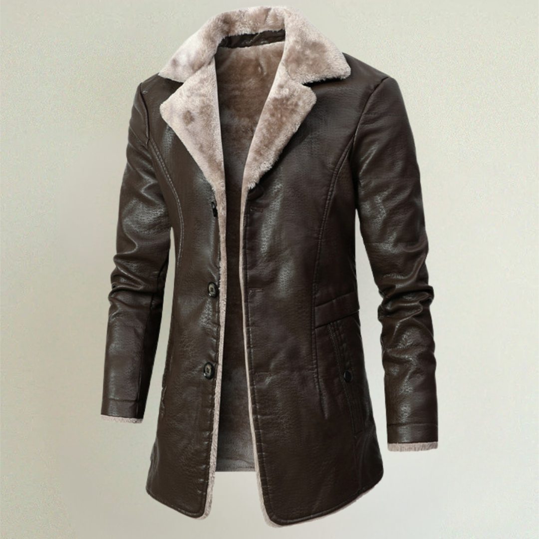 Leon ™ | Premium Shearling Leather Coat For Men